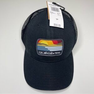 NEW Quiksilver Sea Prodigy Trucker Hat / Baseball Hat (Black) Snapback Closure
